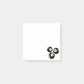 Geluksgetal 111 Zwarte Ballen Post-it® Notes (Voorkant)