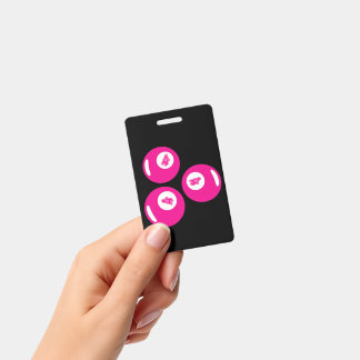 Geluksgetal 4 Roze Ballen Badge