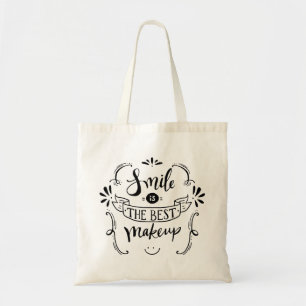 Geluksglimlach Levenshouding Motiverende Spreuk Tote Bag