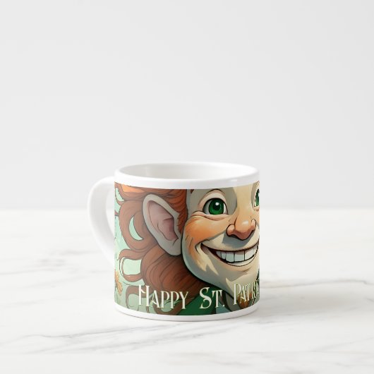Geluksglimlach op St. Patrick's Dag Espresso Kop (Links)
