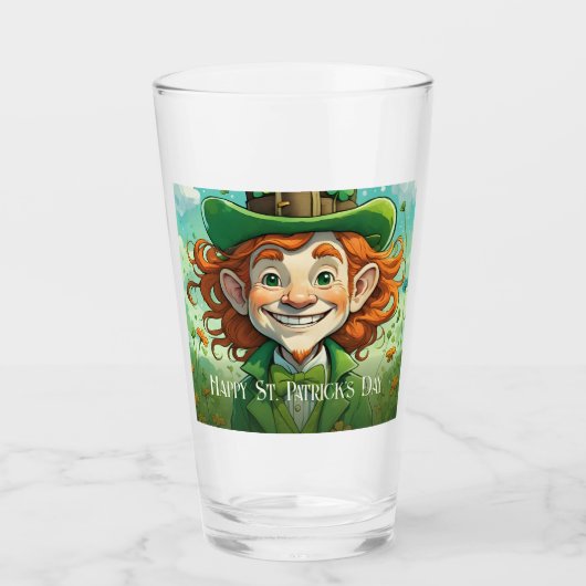 Geluksglimlach op St. Patrick's Dag Glas (Voorkant)