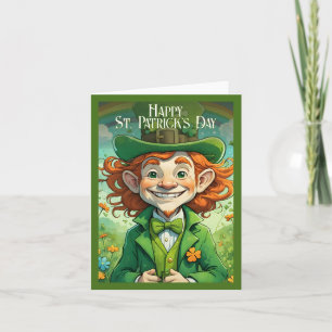Geluksglimlach op St. Patrick's Dag Kaart