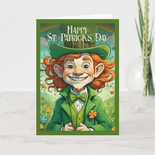 Geluksglimlach op St. Patrick's Dag Kaart