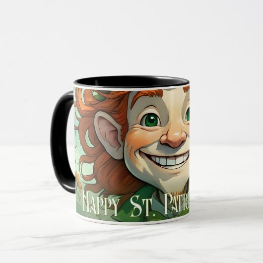 Geluksglimlach op St. Patrick's Dag Mok (Voorkant links)