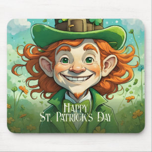 Geluksglimlach op St. Patrick's Dag Muismat
