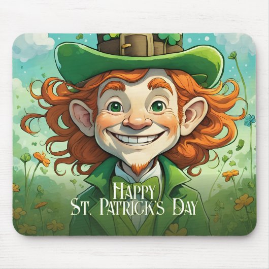 Geluksglimlach op St. Patrick's Dag Muismat (Voorkant)