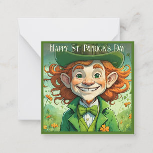 Geluksglimlach op St. Patrick's Dag Notitiekaartje