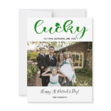 gelukshamrock st Patrick moderne familiefoto