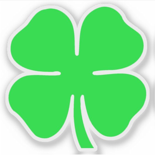 gelukshamrock sticker (Voorkant)