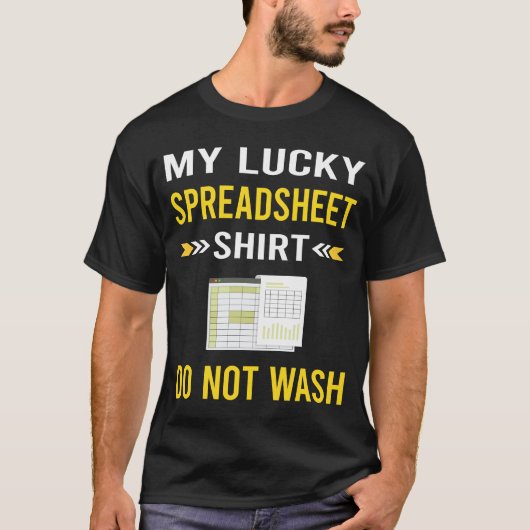 Gelukshemd Spreadsheet Tabellen T-shirt (Voorkant)