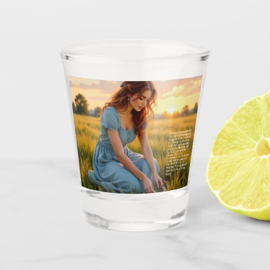 Gelukshoef shot glas (Voorkant)