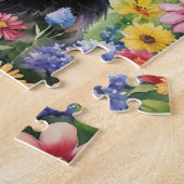 Gelukshond Portret Watercolor Dier Legpuzzel (Zijkant)