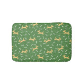 gelukshonden met botten achtergrond badmat (Voorkant)