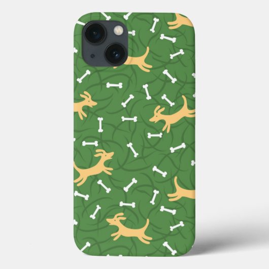 gelukshonden met botten achtergrond Case-Mate iPhone case (Achterkant)