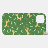 gelukshonden met botten achtergrond Case-Mate iPhone case (Achterkant (horizontaal))