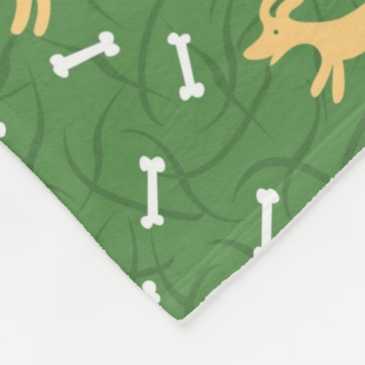 gelukshonden met botten achtergrond fleece deken (Hoek)
