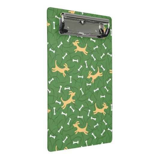 gelukshonden met botten achtergrond mini klembord (Schuin)