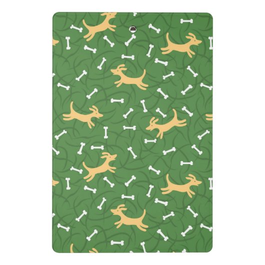 gelukshonden met botten achtergrond mini klembord (Achterkant)