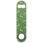 gelukshonden met botten achtergrond speed flessenopener (Achterkant)