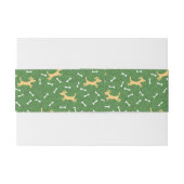 gelukshonden met botten achtergrond uitnodigingen wikkel (Achterkant Voorbeeld)