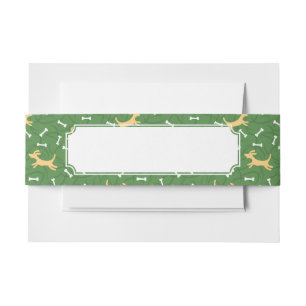 gelukshonden met botten achtergrond uitnodigingen wikkel