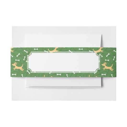 gelukshonden met botten achtergrond uitnodigingen wikkel (Voorkant Voorbeeld)