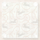 gelukshonden met worstjes glazen onderzetter (Achterkant)