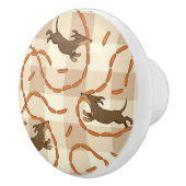 gelukshonden met worstjes keramische knop (Rechts)