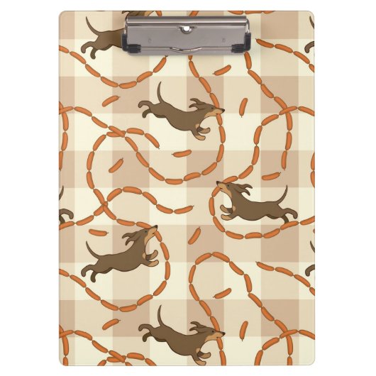 gelukshonden met worstjes klembord (Voorkant)