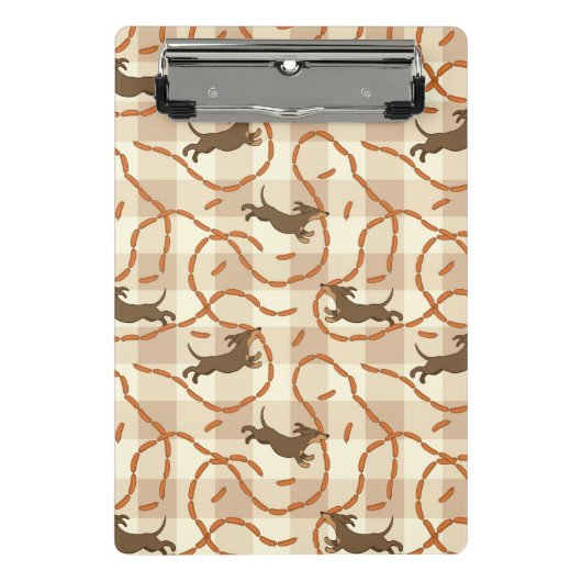 gelukshonden met worstjes mini klembord (Voorkant)