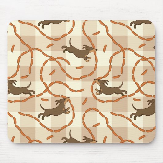 gelukshonden met worstjes muismat (Voorkant)