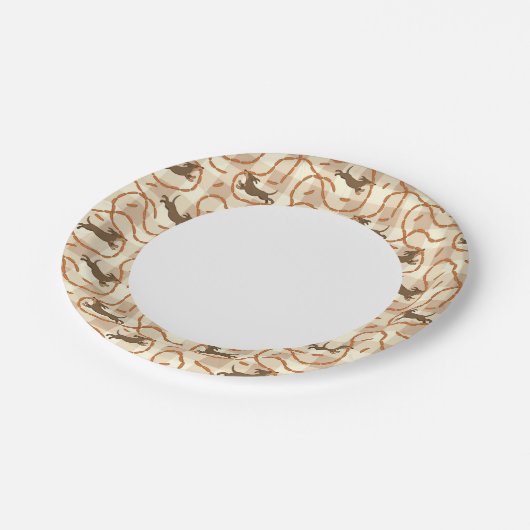 gelukshonden met worstjes papieren bordje (Gekanteld)