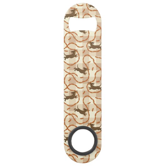 gelukshonden met worstjes speed flessenopener (Voorkant)