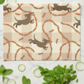 gelukshonden met worstjes theedoek (Gevouwen)