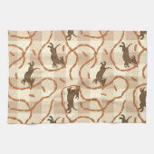 gelukshonden met worstjes theedoek (Horizontaal)