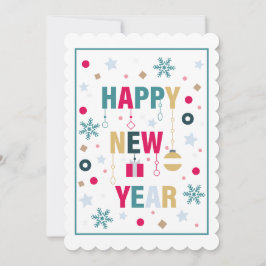 Geluksjaar viering feestdagenkaart