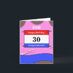 Gelukskaart 30e verjaardag voor een hardloper kaart<br><div class="desc">Stuur 30e verjaardagswensen naar die speciale hardloper,  welke afstand ze ook lopen,  marathons,  halve marathons,  10 mijl,  10 km of 5 km afstandslopen of sprints!</div>