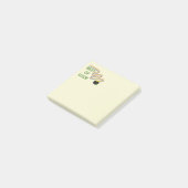 Gelukskaart met klavers en regenboog post-it® notes (Schuin)