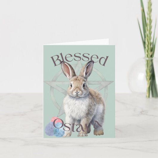 Gelukskaart met Ostara Groet Kaart (Voorkant)