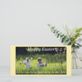 Gelukskaart Paas/Spring foto Geel Feestdagenkaart (Staand voorkant)