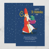 Gelukskaart Sint-Nicolaasdag Feestdagenkaart (Voorkant / Achterkant)