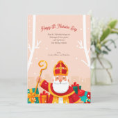 Gelukskaart Sinterklaasdag Feestdagenkaart (Staand voorkant)