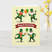 Gelukskaart St. Patrick's Day voor echtgenoot Kaart (Gele Bloem)
