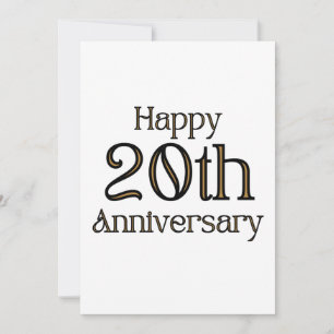 Gelukskaart uitnodiging 20-jarig jubileum