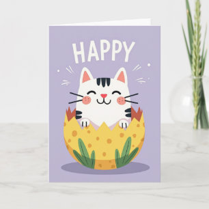 Gelukskaart voor de geboorte van Kitty Kaart