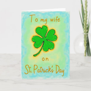 Gelukskaart voor de Vrouw St. Patrick's Day Kaart