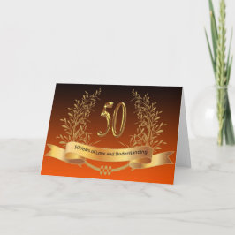 Gelukskaarten voor 50-jarig huwelijksjubileum kaart