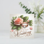 Gelukskaarten voor de bruiloft kaart (Staand voorkant)