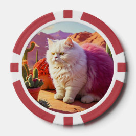 Gelukskaarten voor Kattenliefhebbers Poker Chips
