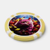 Gelukskaarten voor Kattenliefhebbers Poker Chips (Enkel)